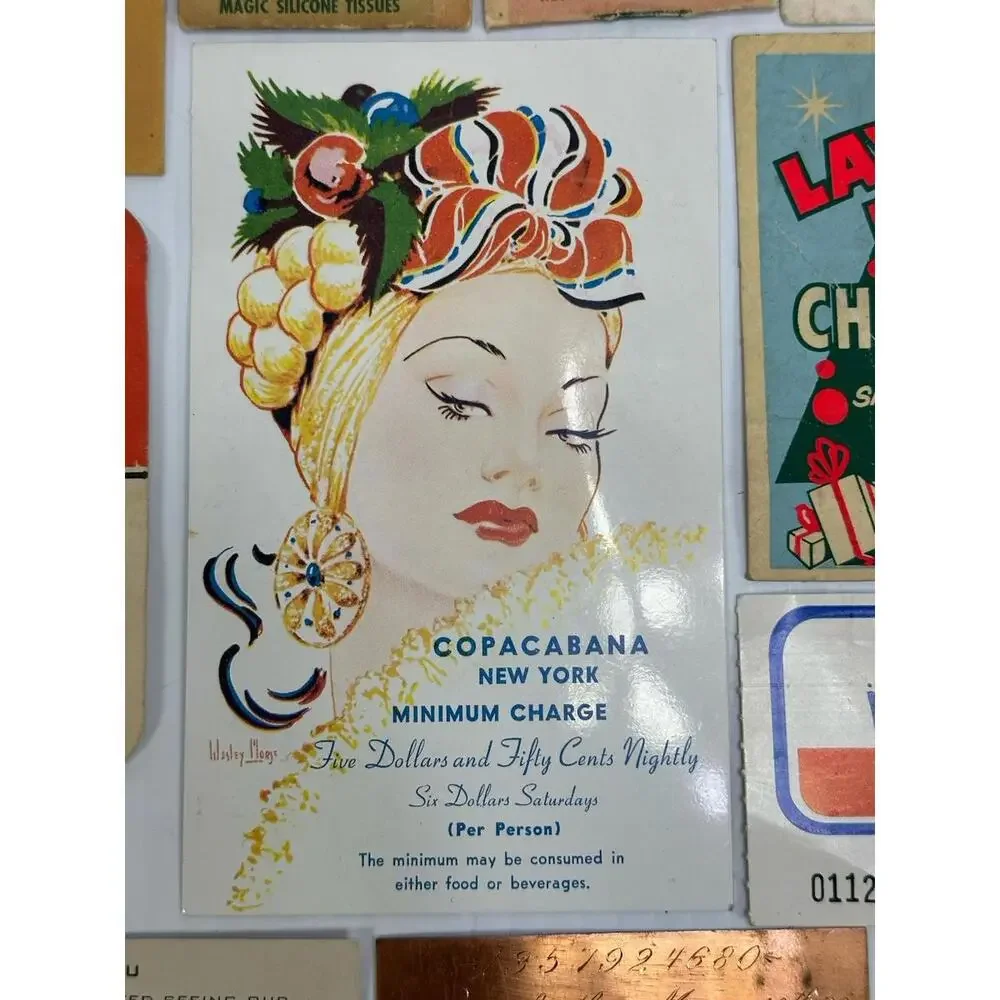 VTG Ephemera Lot Copacabana Queen Mary Carters Little‎ Liver Pills Copper Plate
